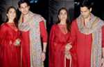 Newlywed Kiara Advani in red salwar suit twins with husband Sidharth Malhotra in new pics from Delhi